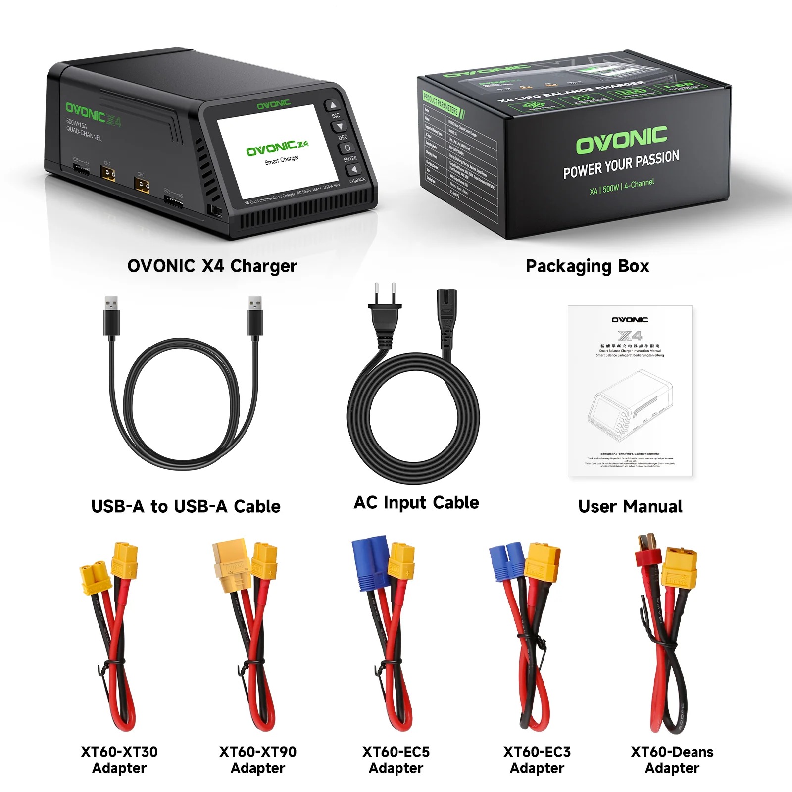 Drone Battery 3S - Ovonic X4 AC500W 4 Channel Smart