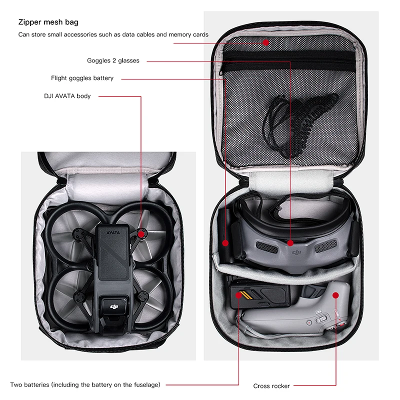 Portable Case Dual Layer Stora - Drone Battery Case review and price