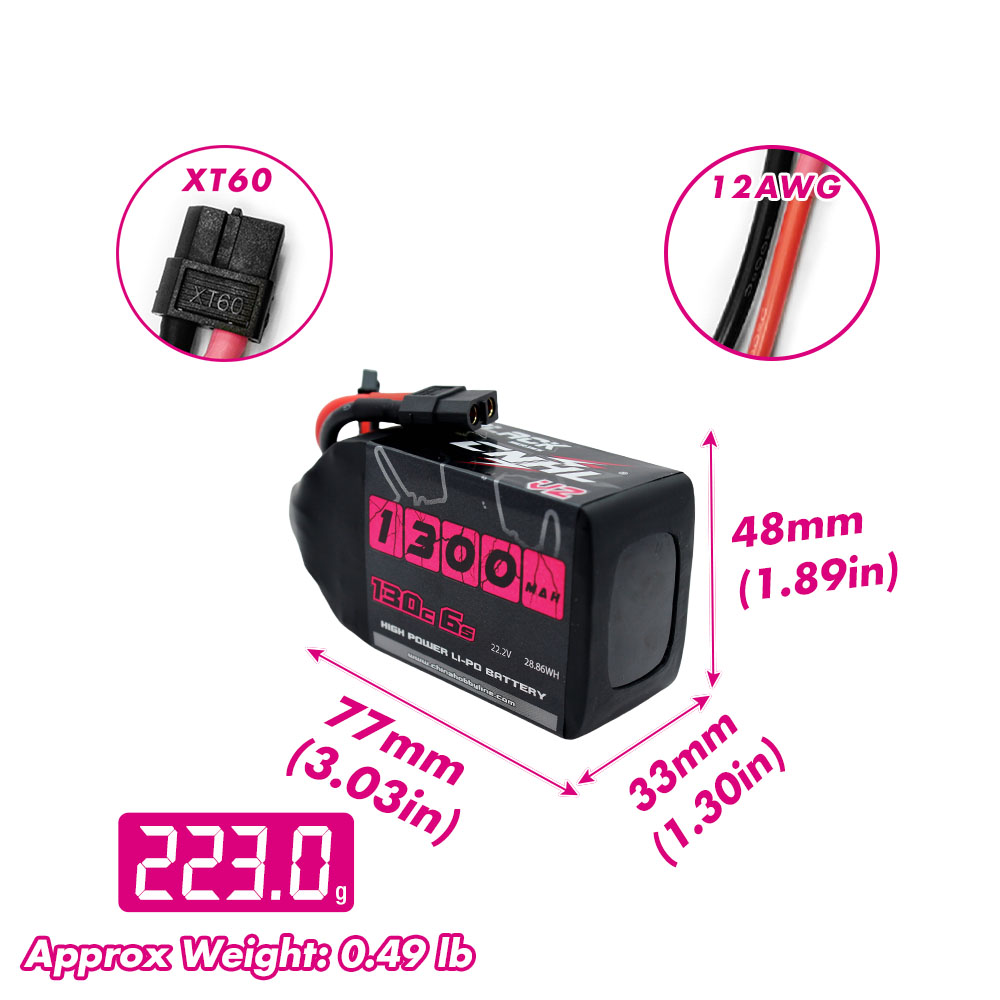 2PCS CNHL 6S 22.2V Lipo Batter - Drone Battery 6S review and price
