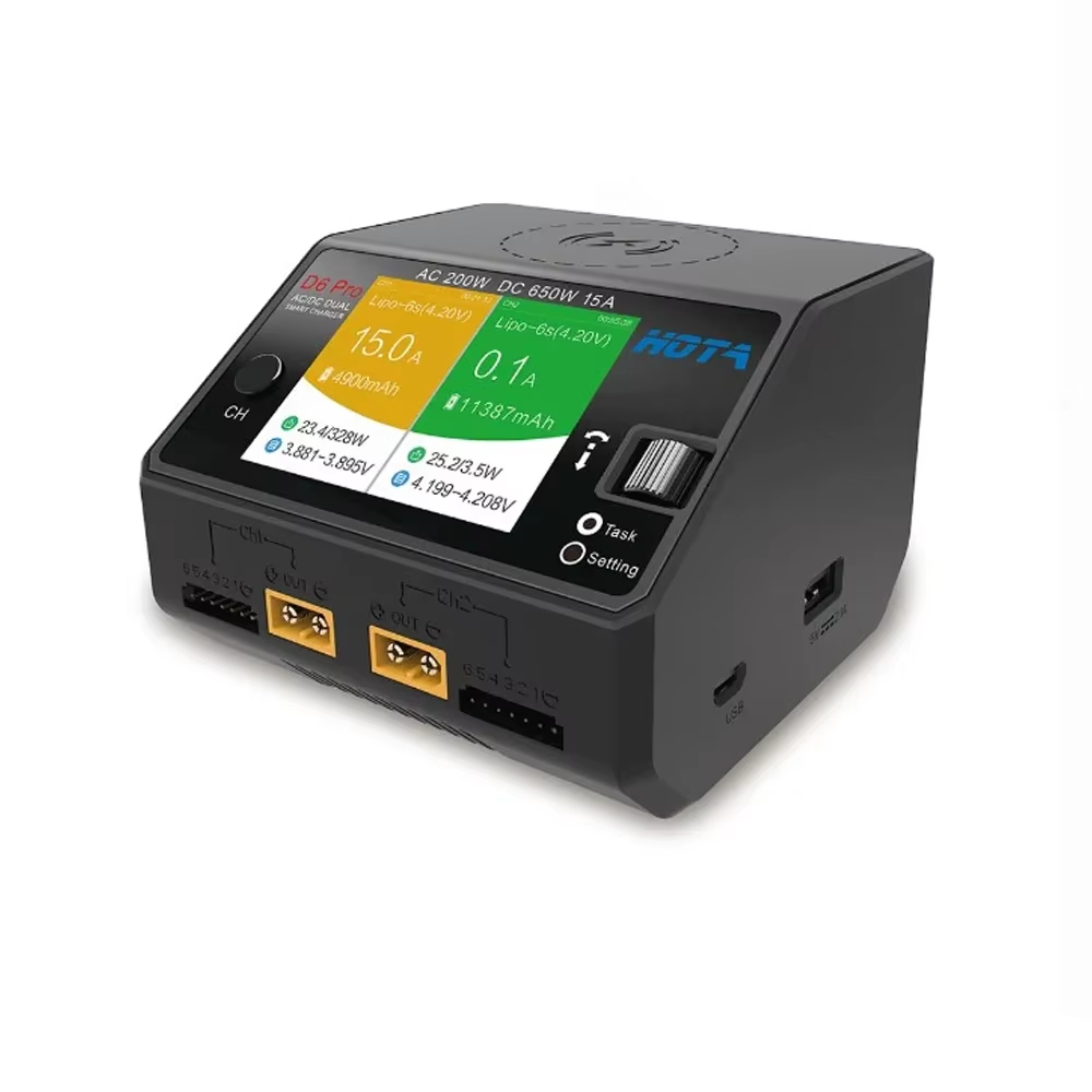 HOTA D6 Pro 200W AC 650W DC Du - Drone Battery Balance Charger review and price