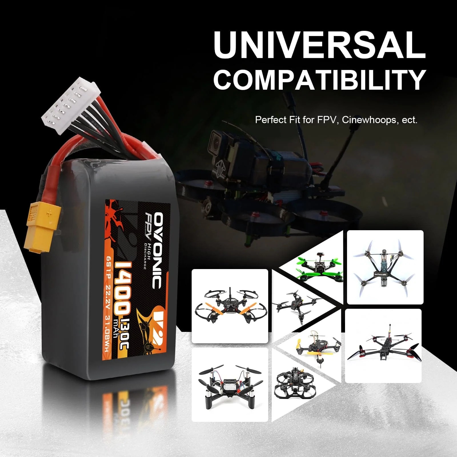 Ovonic 6S LiPo Battery 22.2V 1 - Drone Battery 6S review and price